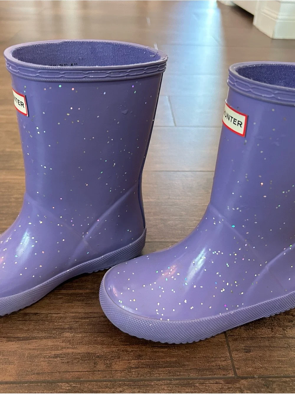 Hunter Kids Lavender Glitter Waterproof Rain Boots